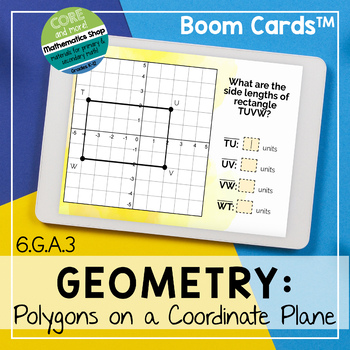Preview of Polygons on a Coordinate Plane Boom Cards - Distance Learning Capable