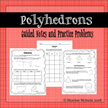 Preview of Polyhedron Guided Notes and Practice
