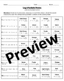 Polynomial Division Color By Number Activity