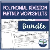 Polynomial Division Partner Problems Activity Bundle Long 