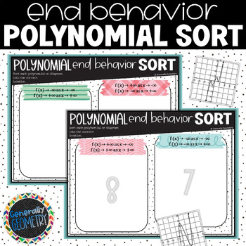 Preview of Polynomial End Behavior Activity