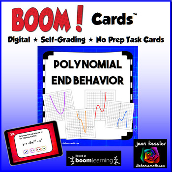 Preview of Polynomial End Behavior with Digital  BOOM Cards  