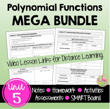 Preview of Polynomial Functions MEGA Unit Bundle (Algebra 2 - Unit 5)