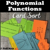 Polynomial Functions CARD SORT