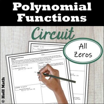 Preview of Polynomial Functions CIRCUIT | Find All Zeros of Polynomials