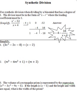 Preview of Polynomial Functions Guided Notes