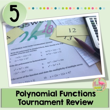 Preview of Polynomial Functions Tournament Review Activity (Algebra 2 - Unit 5)