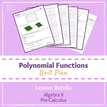 Preview of Polynomial Functions Resource Bundle (PrBL PBL Unit)