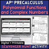 Polynomial Functions and Complex Numbers Scavenger Hunt Activity