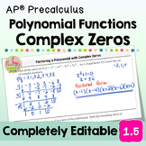 Polynomial Functions and Complex Zeros (Unit 1 AP Precalculus)