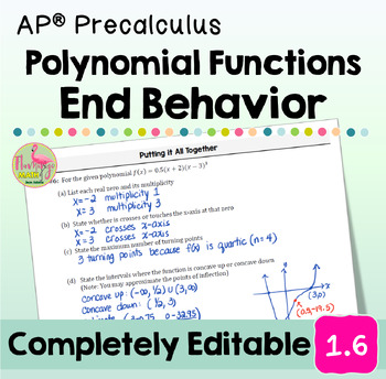 Preview of Polynomial Functions and End Behavior (Unit 1 AP Precalculus)