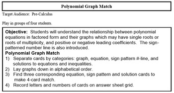 Preview of Polynomial Graph Match (with roots of multiplicity)