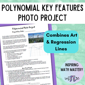 Preview of Graphing Polynomials Photo Desmos Regression Project - Project Based Learning