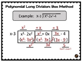 Polynomial Long Division: Box Method Poster