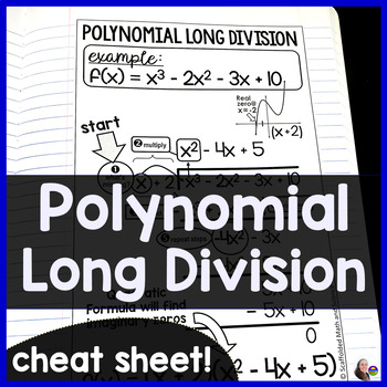Preview of Polynomial Long Division Cheat Sheet