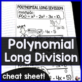 Polynomial Long Division Cheat Sheet