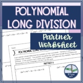 Polynomial Long Division Partner Problems Activity