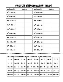 Polynomial Operations & Factoring guided notes & practice by miss