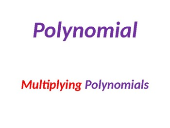 Preview of Polynomial Operations (Multiplying)