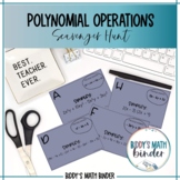 Polynomial Operations Scavenger Hunt Activity