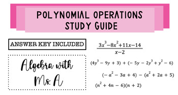 Preview of Polynomial Operations Study Guide