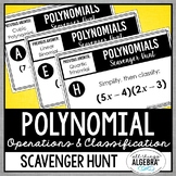 Polynomial Operations (+ Classifying) | Scavenger Hunt