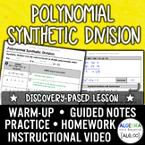 Polynomial Synthetic Division Lesson | Warm-Up | Guided No