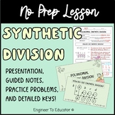 Polynomial Synthetic Division Presentation Guided Notes an