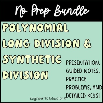 Preview of Polynomial Division Bundle Synthetic Division Polynomial Long Division