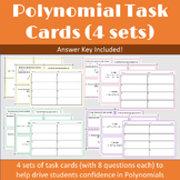 Polynomial Tasks Cards (4 sets)