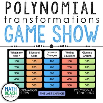 Preview of Polynomial Transformations Game Show Activity