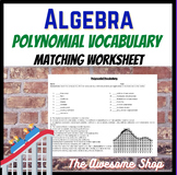 Polynomial Vocabulary Matching Worksheet