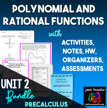 Preview of Polynomial and Rational Functions Bundle PreCalculus (Unit 2)