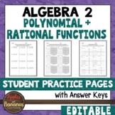 Polynomial and Rational Functions - Editable Student Pract
