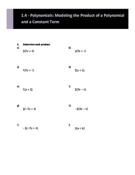 Preview of Polynomials