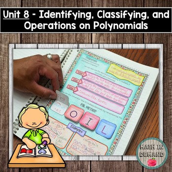 Preview of Algebra Interactive Notebook Unit 8 - Classifying & Operations on Polynomials