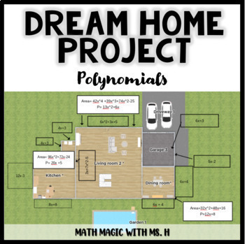 Preview of Polynomials Dream Home Floor Plan Project Activity