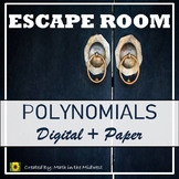 ⭐NO PREP Polynomials Escape Room {Algebra 1}⭐