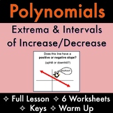 POLYNOMIAL Lessons & Worksheets: MAX/MIN VALUES & INTERVAL