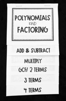 Preview of Polynomials and Factoring - Editable Algebra Foldable
