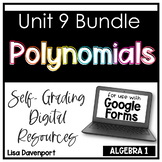 Polynomials - Google Forms Homework and Assessment Bundle