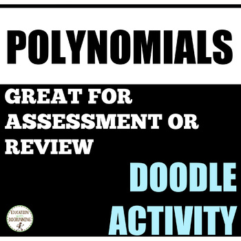 Preview of Polynomials Activity One Pager Graffiti EDITABLE