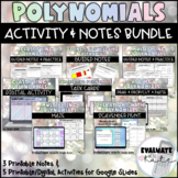 Polynomials Printable & Digital Notes & Activity Bundle