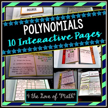 Preview of Polynomials Interactive Notebook Pages