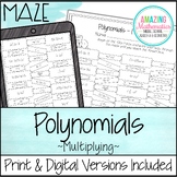 Polynomials- Multiplying Maze Activity