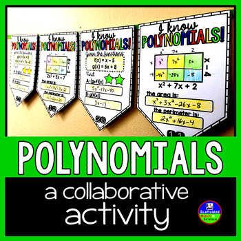 Preview of Polynomials Math Pennant Activity