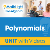 Polynomials | Pre Algebra Unit with Videos | Good for Dist
