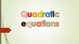 Polynomials-Quadratic Equations