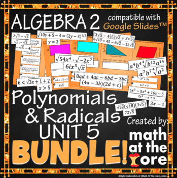 Preview of Polynomials & Radicals - Unit 5 - BUNDLE for Google Slides™