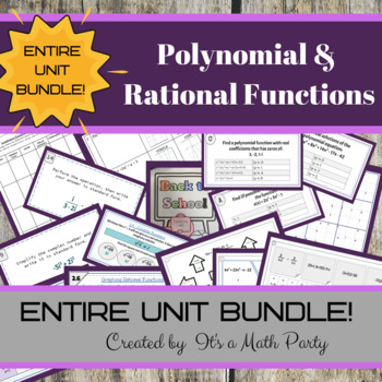 Preview of Polynomials & Rational Functions - ENTIRE UNIT BUNDLE!!
